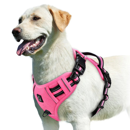 No-Pull Dog Harness – Adjustable Padded Vest with Reflective Straps & Easy Control Handle