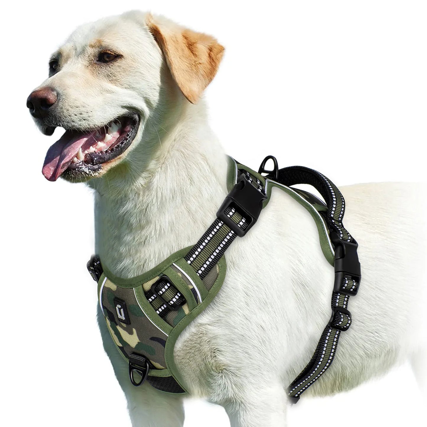 No-Pull Dog Harness – Adjustable Padded Vest with Reflective Straps & Easy Control Handle