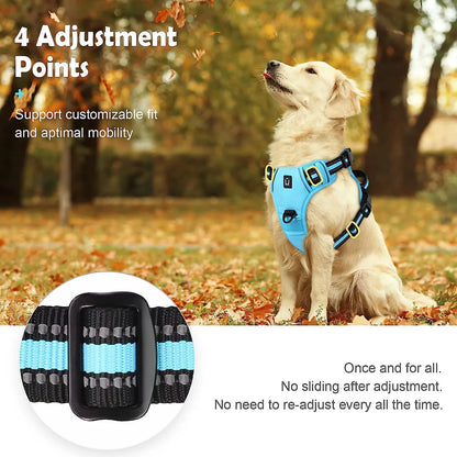 No-Pull Dog Harness – Adjustable Padded Vest with Reflective Straps & Easy Control Handle