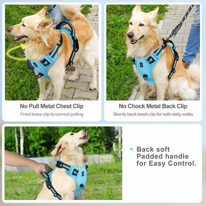 No-Pull Dog Harness – Adjustable Padded Vest with Reflective Straps & Easy Control Handle