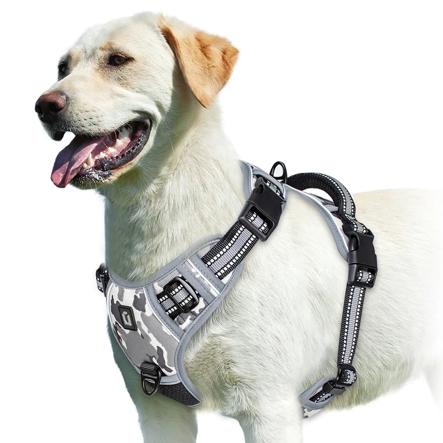 No-Pull Dog Harness – Adjustable Padded Vest with Reflective Straps & Easy Control Handle