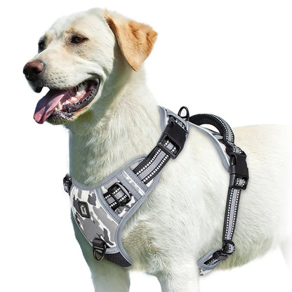 No-Pull Dog Harness – Adjustable Padded Vest with Reflective Straps & Easy Control Handle